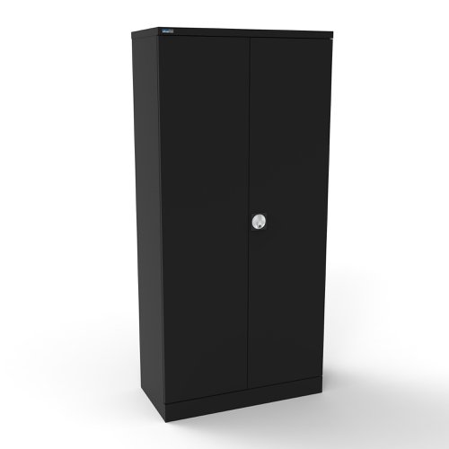 Kontrax Cupboard H1830mm Black With 3 Shelves