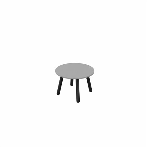 MAMBA Round Coffee Table Black Legs 600mm Dia Grey top