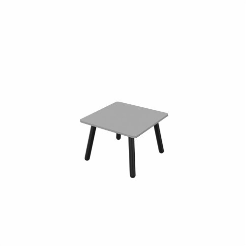 MAMBA Square Coffee Table Black Legs 600x600mm Grey top