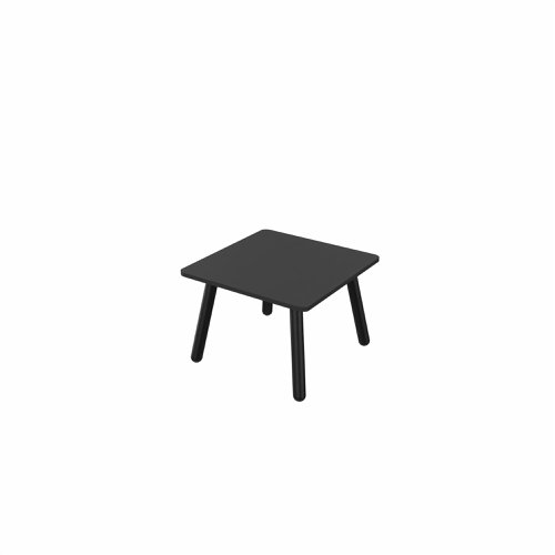 MAMBA Square Coffee Table Black Legs 600x600mm Black top
