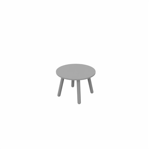 MAMBA Round Coffee Table Silver Legs 600mm Dia Grey top