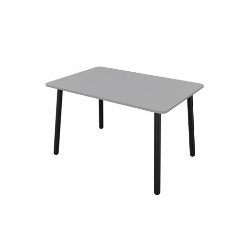 MAMBA Rectangular Table Black Legs 1200x800mm Grey top