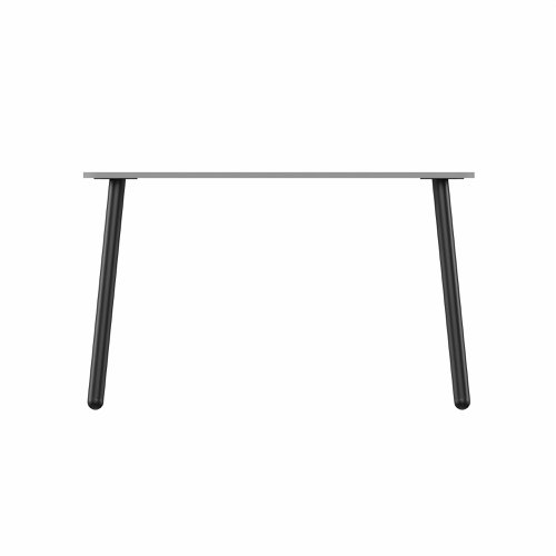 MAMBA Rectangular Table Black Legs 1400x800mm Grey top