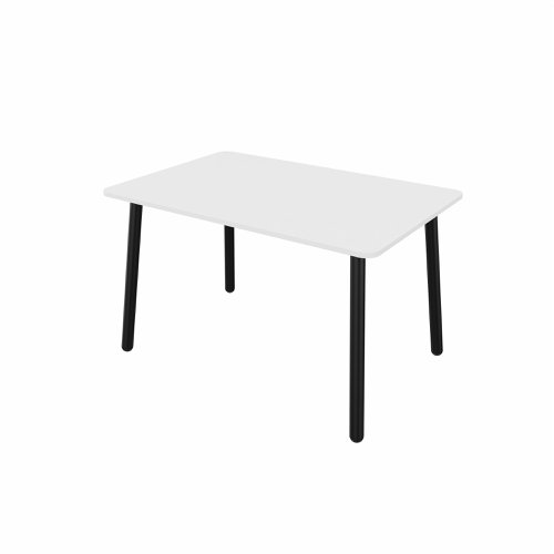 MAMBA Rectangular Table Black Legs 1400x800mm White top