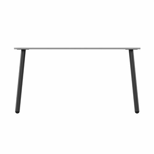 MAMBA Rectangular Table Black Legs 1600x800mm Grey top