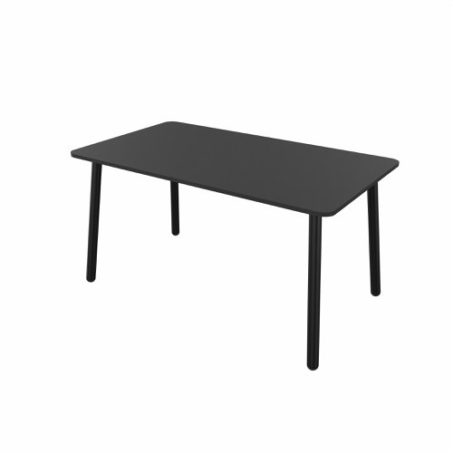 MAMBA Rectangular Table Black Legs 1600x800mm Black top