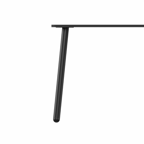 MAMBA Rectangular Table Black Legs 1600x800mm Black top