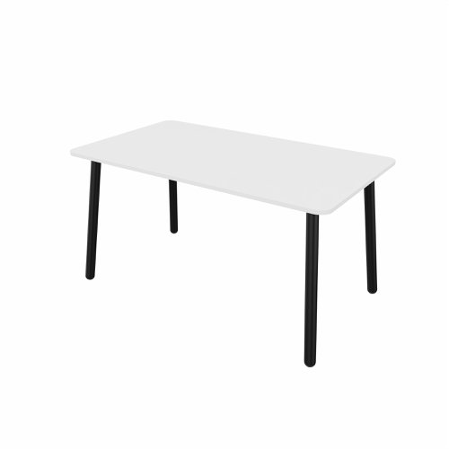 MAMBA Rectangular Table Black Legs 1600x800mm White top