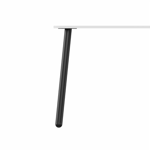 MAMBA Rectangular Table Black Legs 1600x800mm White top
