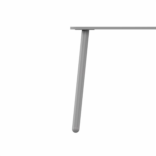 MAMBA Rectangular Table Silver Legs 1200x800mm Grey top