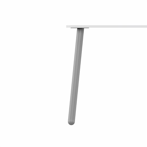 MAMBA Rectangular Table Silver Legs 1200x800mm White top