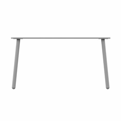 MAMBA Rectangular Table Silver Legs 1600x800mm Grey top