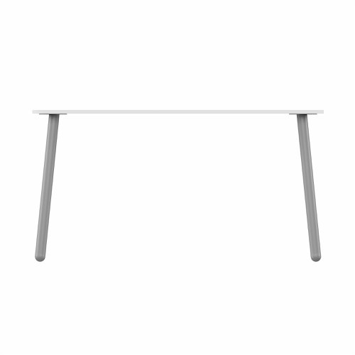 MAMBA Rectangular Table Silver Legs 1600x800mm White top