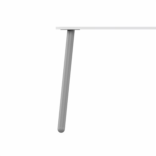MAMBA Rectangular Table Silver Legs 1600x800mm White top