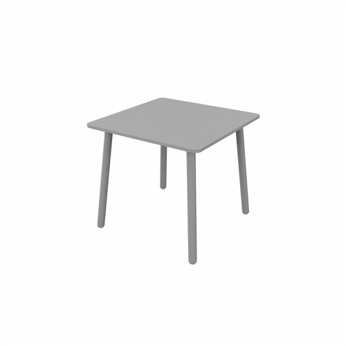 MAMBA Square Table Silver Legs 800x800mm Grey top