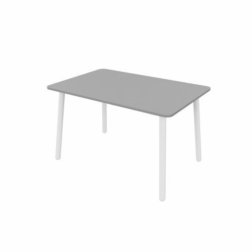 MAMBA Rectangular Table White Legs 1200x800mm Grey top