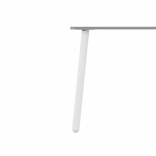 MAMBA Rectangular Table White Legs 1200x800mm Grey top