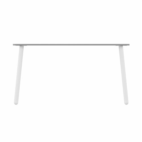 MAMBA Rectangular Table White Legs 1600x800mm Grey top