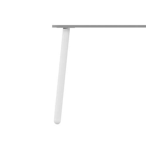 MAMBA Rectangular Table White Legs 1600x800mm Grey top