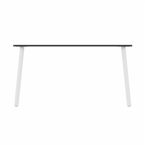 MAMBA Rectangular Table White Legs 1600x800mm Black top