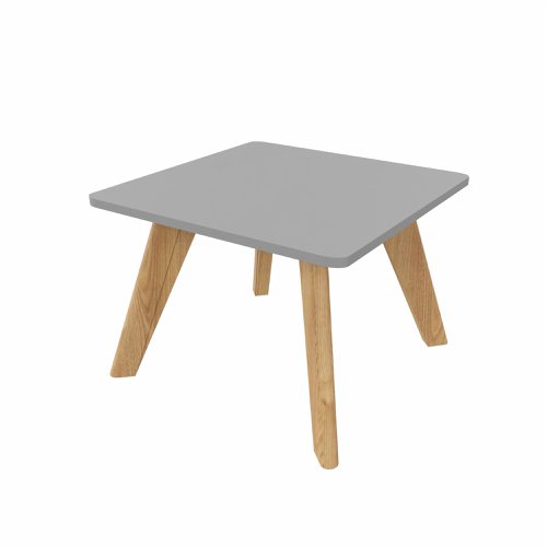 NORDIC Square Coffee Table with Oak  Legs 600x600mm Grey top