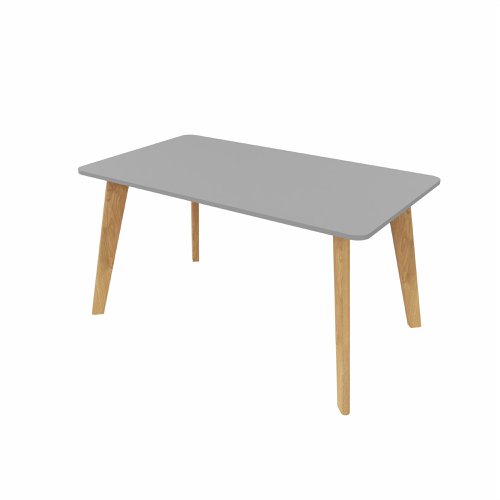 NORDIC Rectangular Table with Oak  Legs 1400x800mm Grey top