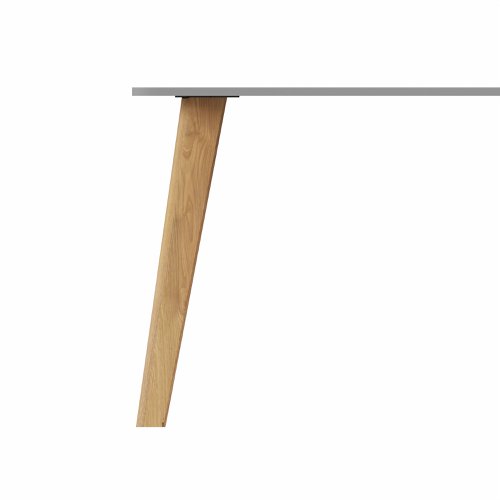 NORDIC Rectangular Table with Oak  Legs 1600x800mm Grey top