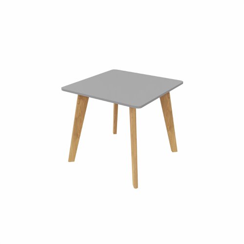 NORDIC Square Table with Oak  Legs 800x800mm Grey top