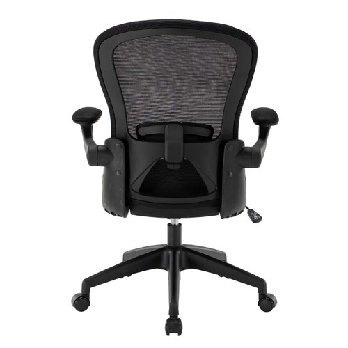 Zombie Mesh Back Chair Fold-back Arms - Black