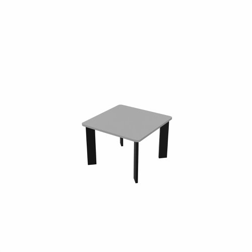 SAFRA Square Coffee Table Black Legs 600x600mm Grey top