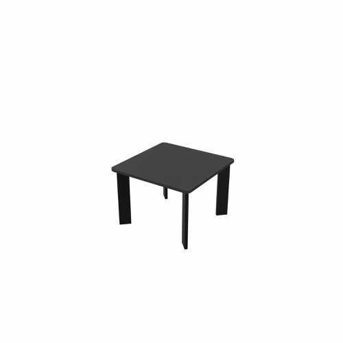 SAFRA Square Coffee Table Black Legs 600x600mm Black top