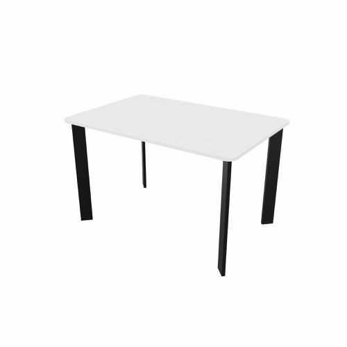 SAFRA Rectangular Table Black Legs 1200x800mm White top