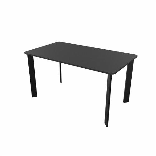 SAFRA Rectangular Table Black Legs 1400x800mm Black top