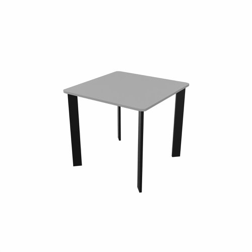 SAFRA Square Table Black Legs 800x800mm Grey top