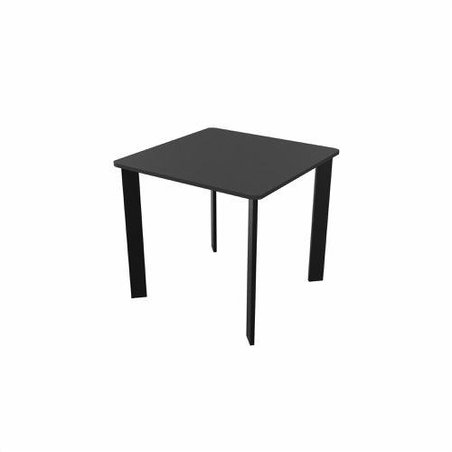 SAFRA Square Table Black Legs 800x800mm Black top