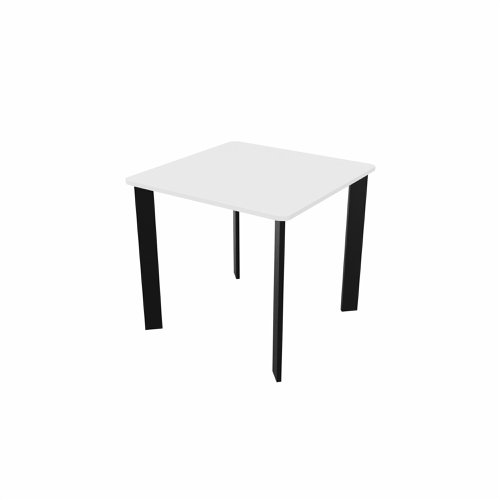SAFRA Square Table Black Legs 800x800mm White top