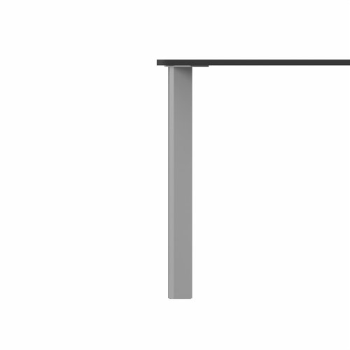 SAFRA Rectangular Table Silver Legs 1200x800mm Black top