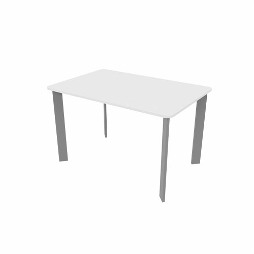 SAFRA Rectangular Table Silver Legs 1200x800mm White top