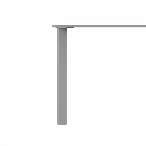 SAFRA Rectangular Table Silver Legs 1400x800mm Grey top