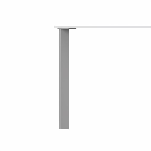 SAFRA Rectangular Table Silver Legs 1400x800mm White top