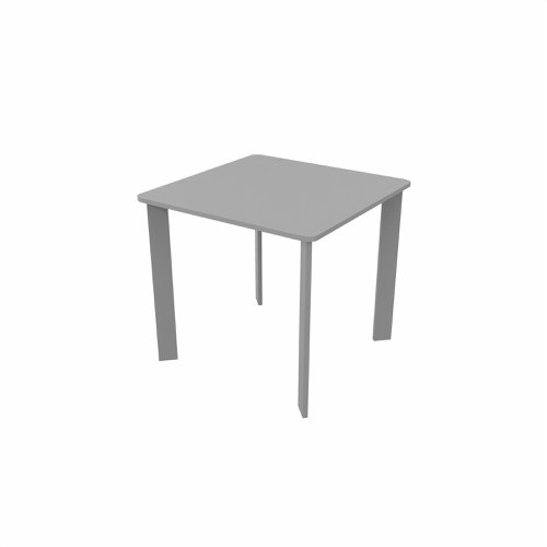 SAFRA Square Table Silver Legs 800x800mm Grey top