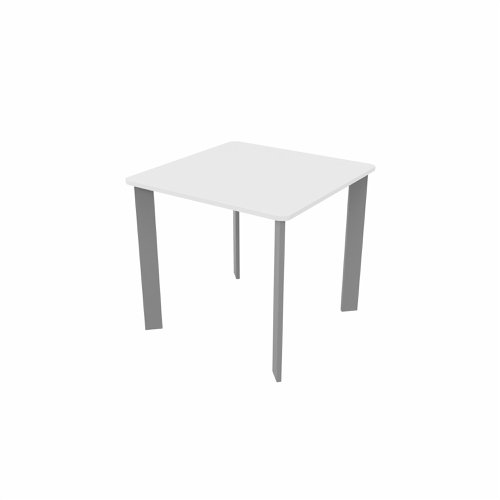 SAFRA Square Table Silver Legs 800x800mm White top