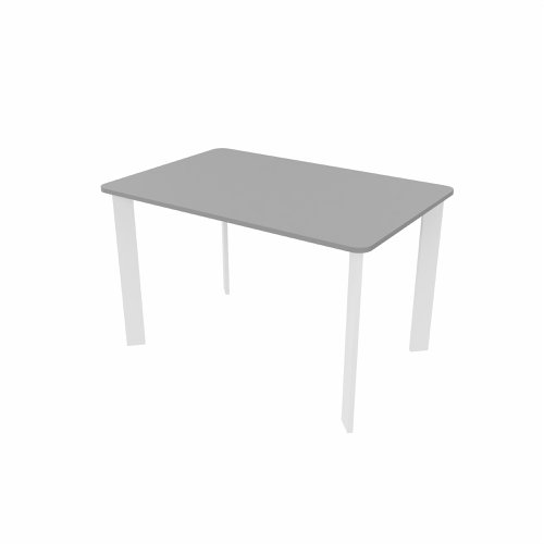 SAFRA Rectangular Table White Legs 1200x800mm Grey top