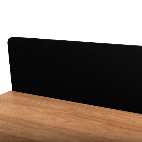 Revilo Single Desk Screen W1400mm x H700mm Black