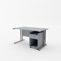 EnviroDesk 1385mm Desk Buddy One Bundle Grey leg, Grey Top