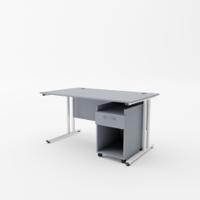 EnviroDesk 1185mm Desk Buddy One Bundle White leg, Grey Top