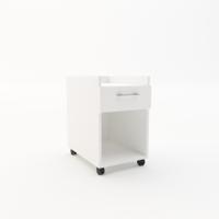 Buddy One Mobile Under Desk Pedestal in White