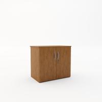 Cubbi Closed Storage Unit 720mm High in Walnut