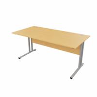 EnviroDesk Straight Desk 1585x800mm Grey leg, Beech Top  