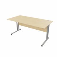 EnviroDesk Straight Desk 1585x800mm Grey leg, Maple Top  